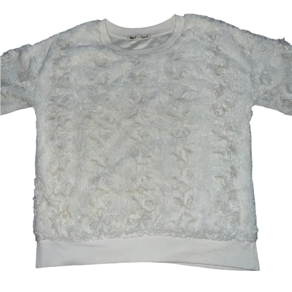 Creamy White Fluffy Sweater - Picture 2 of 4